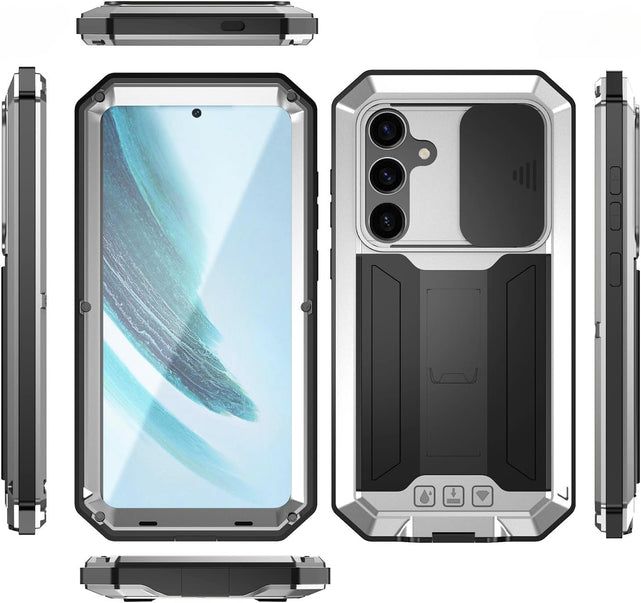 Redpepper Galaxy S25 Plus Custodia Metallo Gorilla Glass Nera