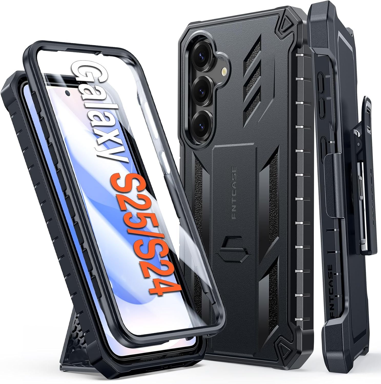 Redpepper Galaxy Cases S25 Ultra cover rugged nera con clip