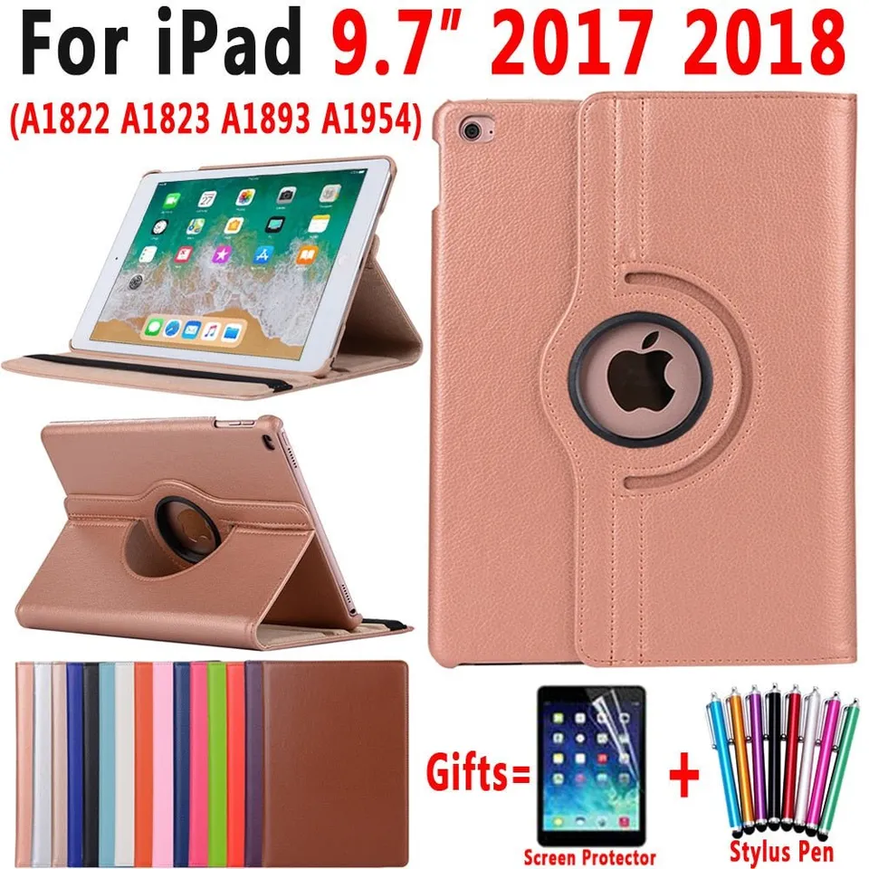 Redpepper iPad Cases 9.7 cover pelle girevole 360° nera