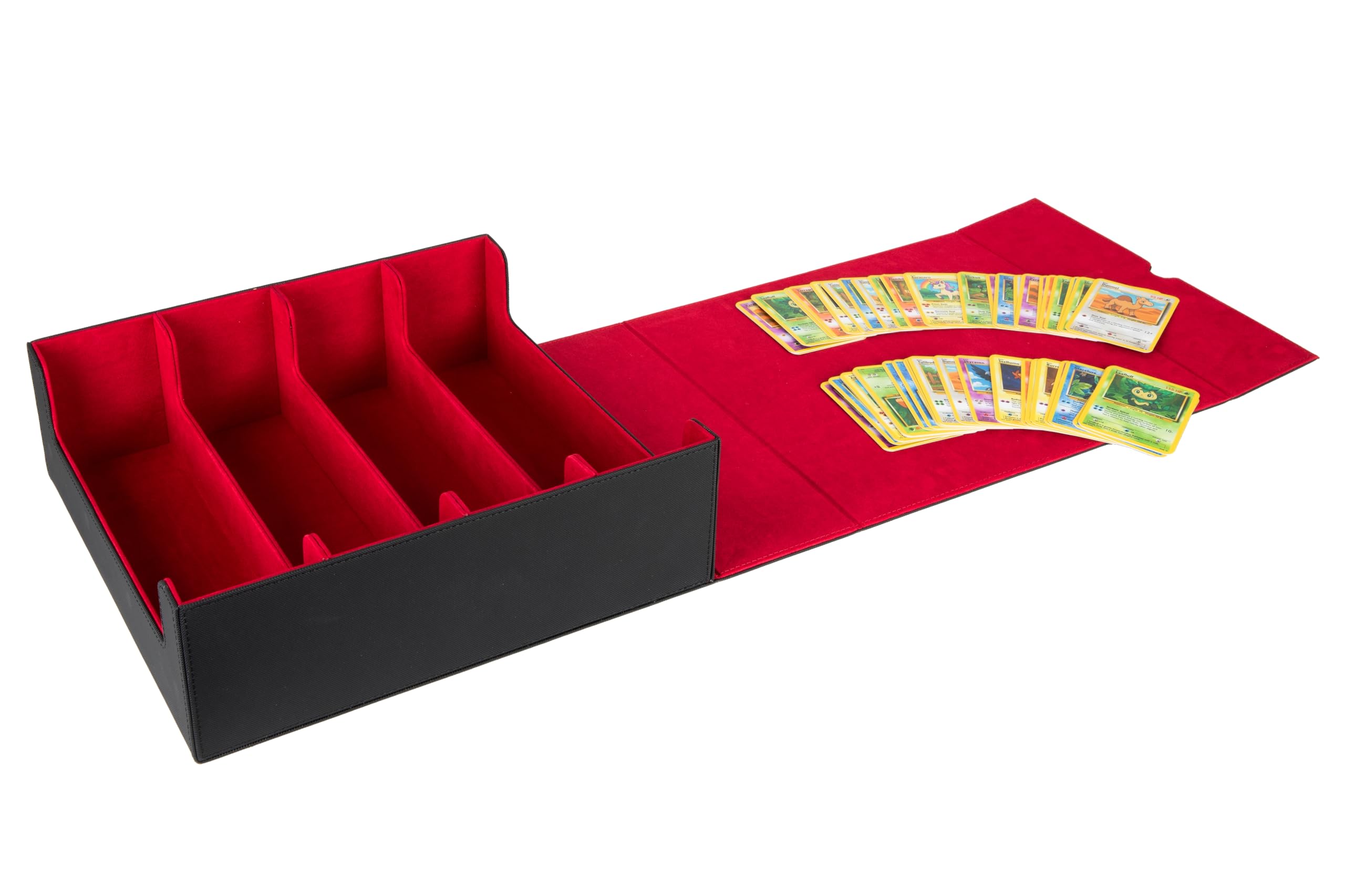 Konix Deckbox 4 Scomparti 63x88 mm Nero per Carte TCG