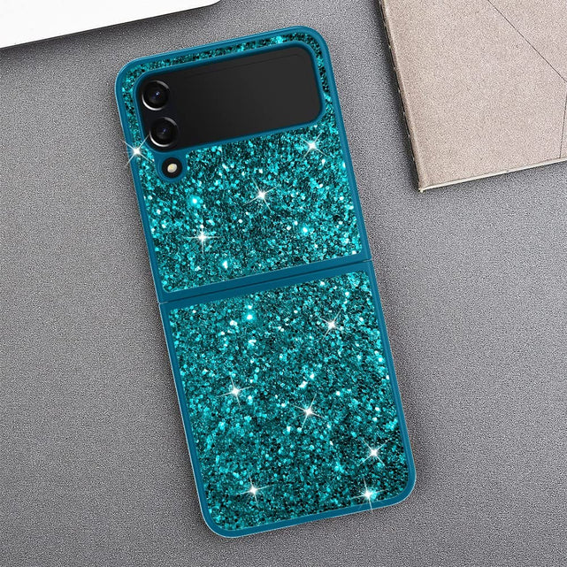 Redpepper Galaxy Z Flip 4 cover glitter blu brillantini donna