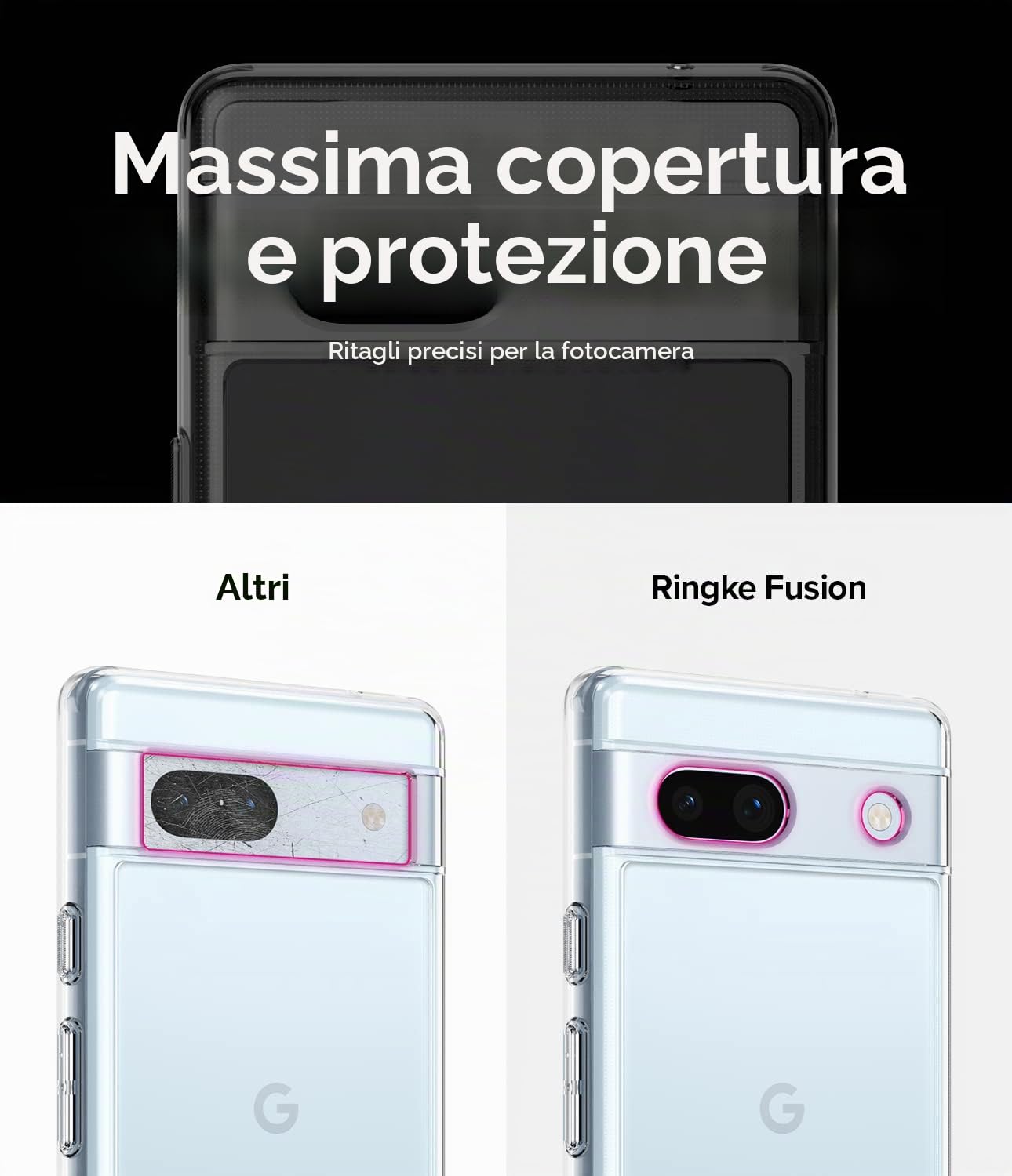 Ringke Fusion Cover Pixel 7a Clear Trasparente Antiurto