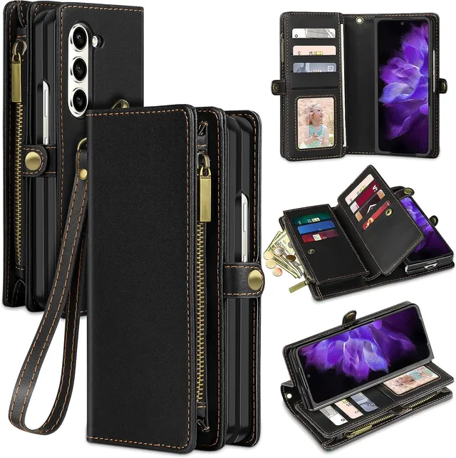 Redpepper Galaxy Z Fold 5 cover portafoglio viola scuro