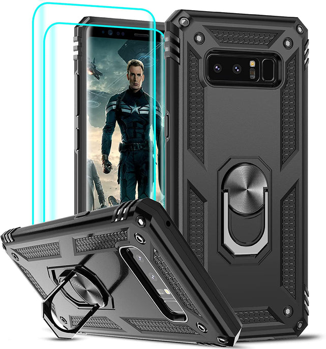 Redpepper Galaxy Note 8 Custodia Nera con Stand 360