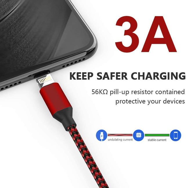 Redpepper Cavo Lightning Nylon MFi Certificato iPhone