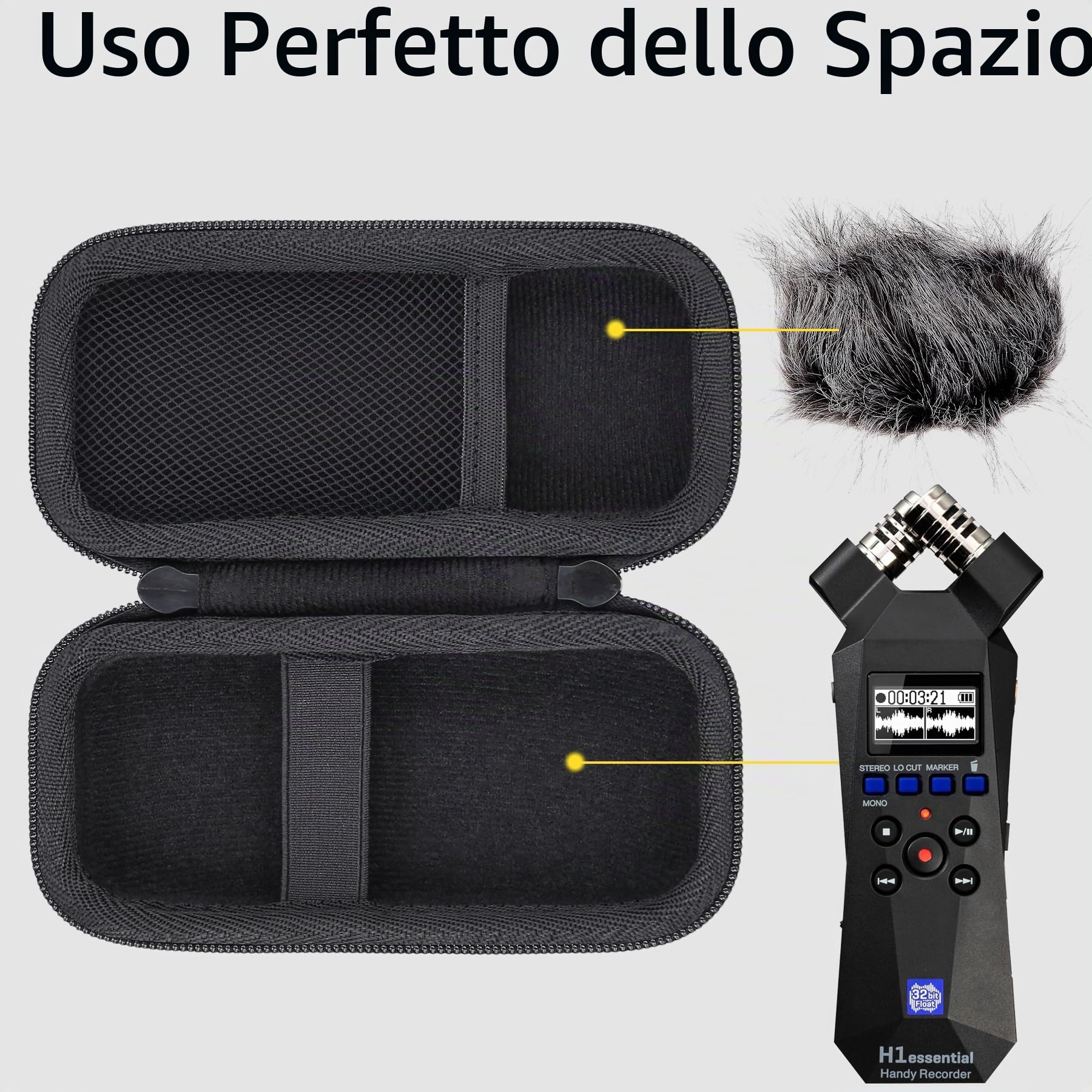 Aenllosi Microphone Case H1essential custodia registratore EVA