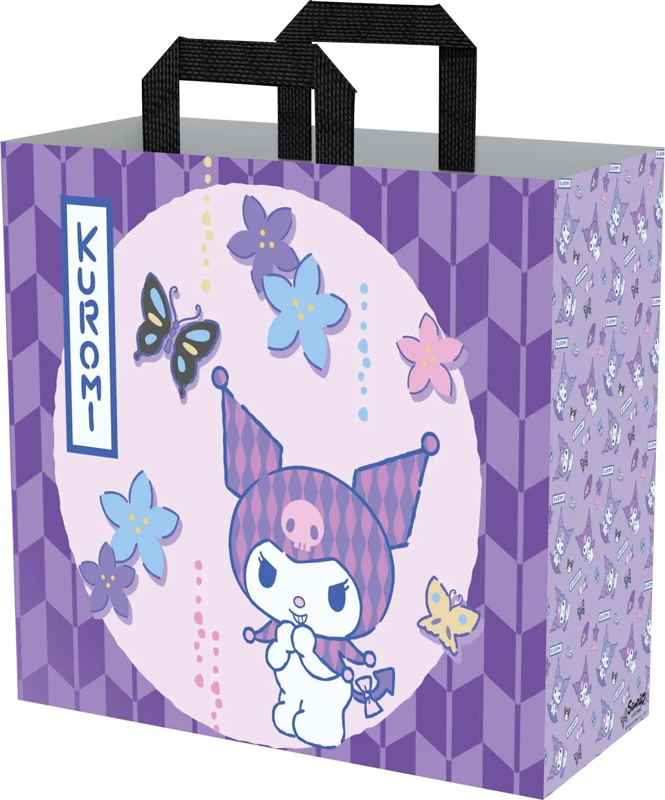 Konix Hello Kitty shopper M 40x45x20 Kuromi viola rosa