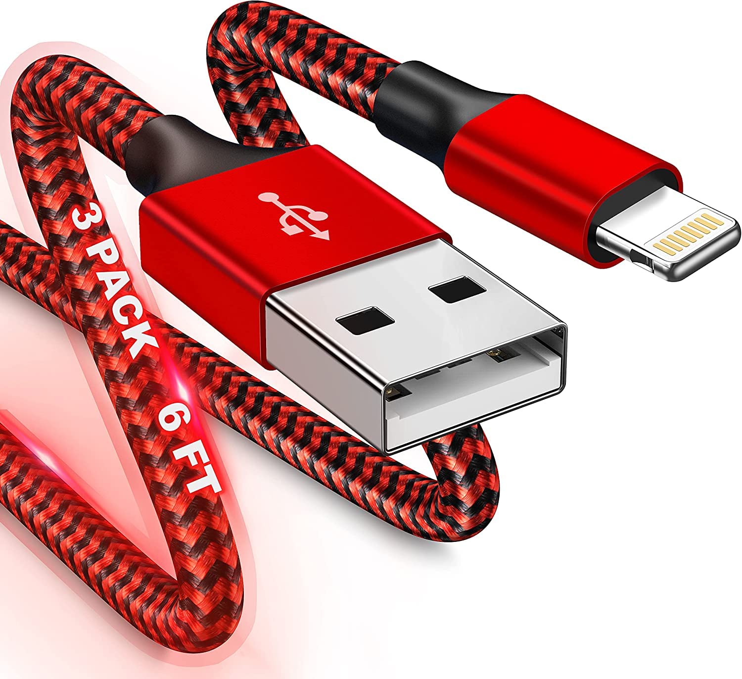 Redpepper Cavo Lightning Nylon MFi Certificato iPhone