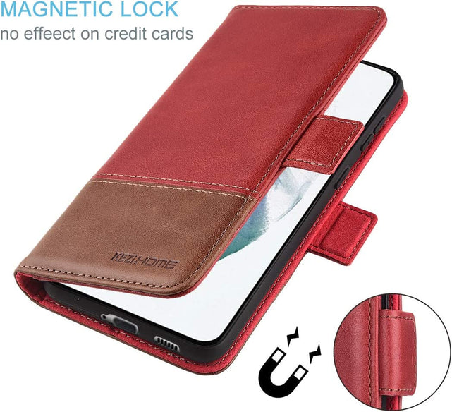 Redpepper Galaxy S21 Plus Cover Pelle Portafoglio RFID Nera