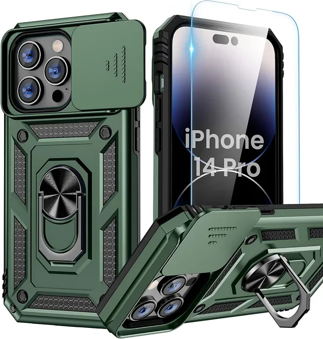 Redpepper iPhone 14 Pro Cover con Coprilente e Anello Stand