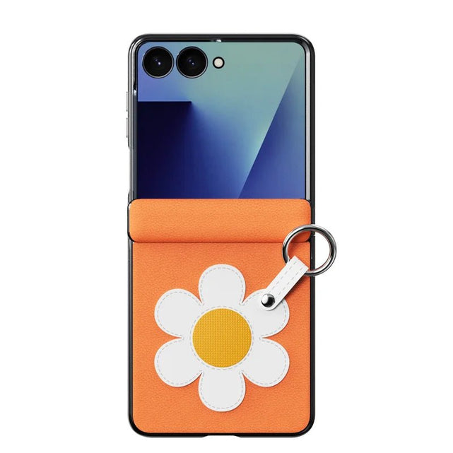 Redpepper Galaxy Cases cover Z Flip 8 margherite anello e laccetto