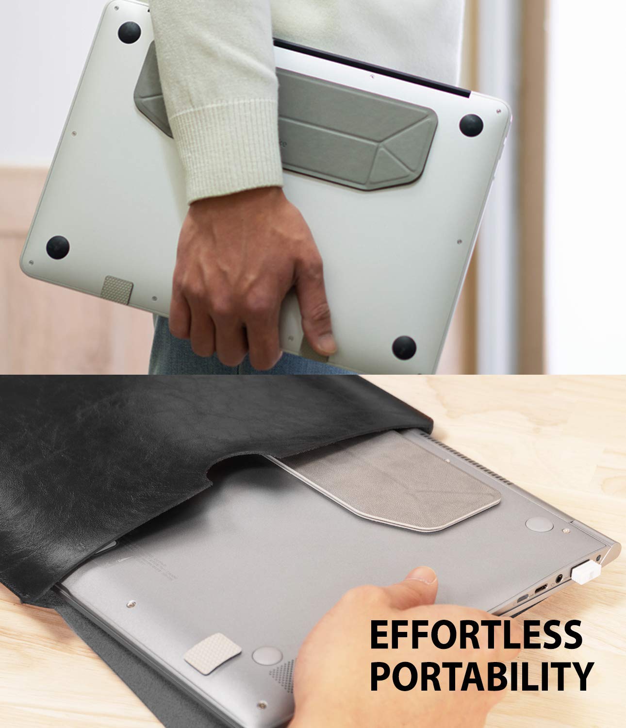 Ringke Stand Supporto Laptop Grigio Adesivo Sottile
