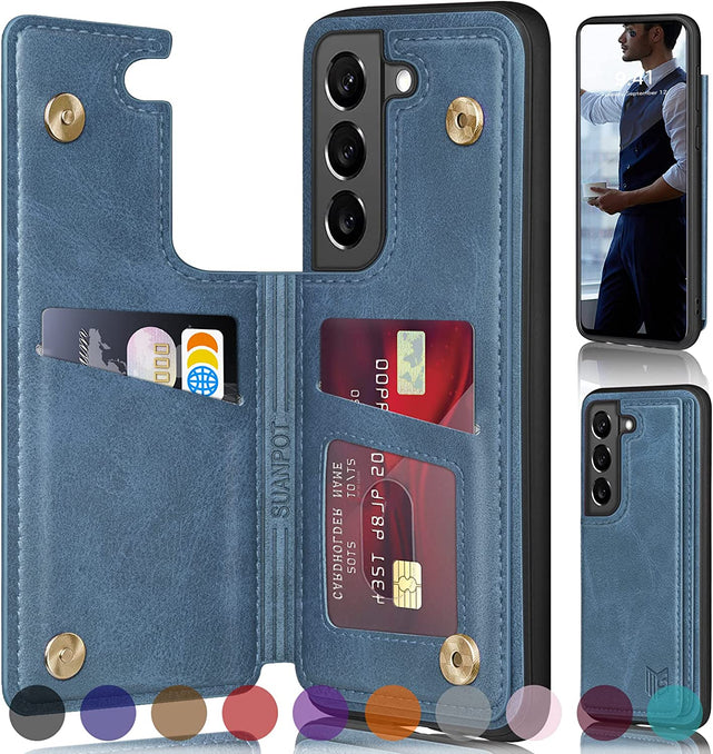 Redpepper Galaxy S22 5G 6.1 Custodia Portafoglio Nero RFID