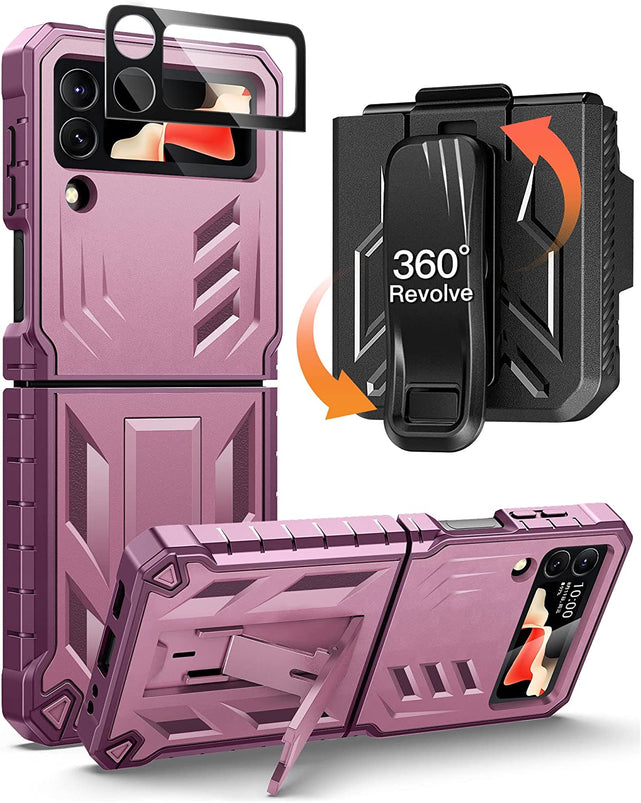 Redpepper Z Flip4 5G cover corazzata con clip e stand