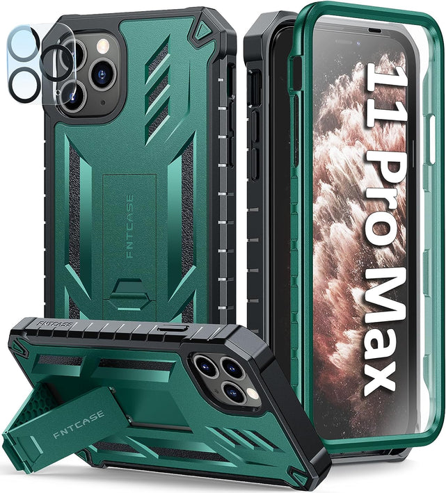 Redpepper iPhone 11 Pro Max Cover Corazzata Nera con Vetro