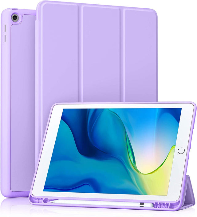 Redpepper iPad 10.2 Cover Nera Pelle Stand Porta Matita