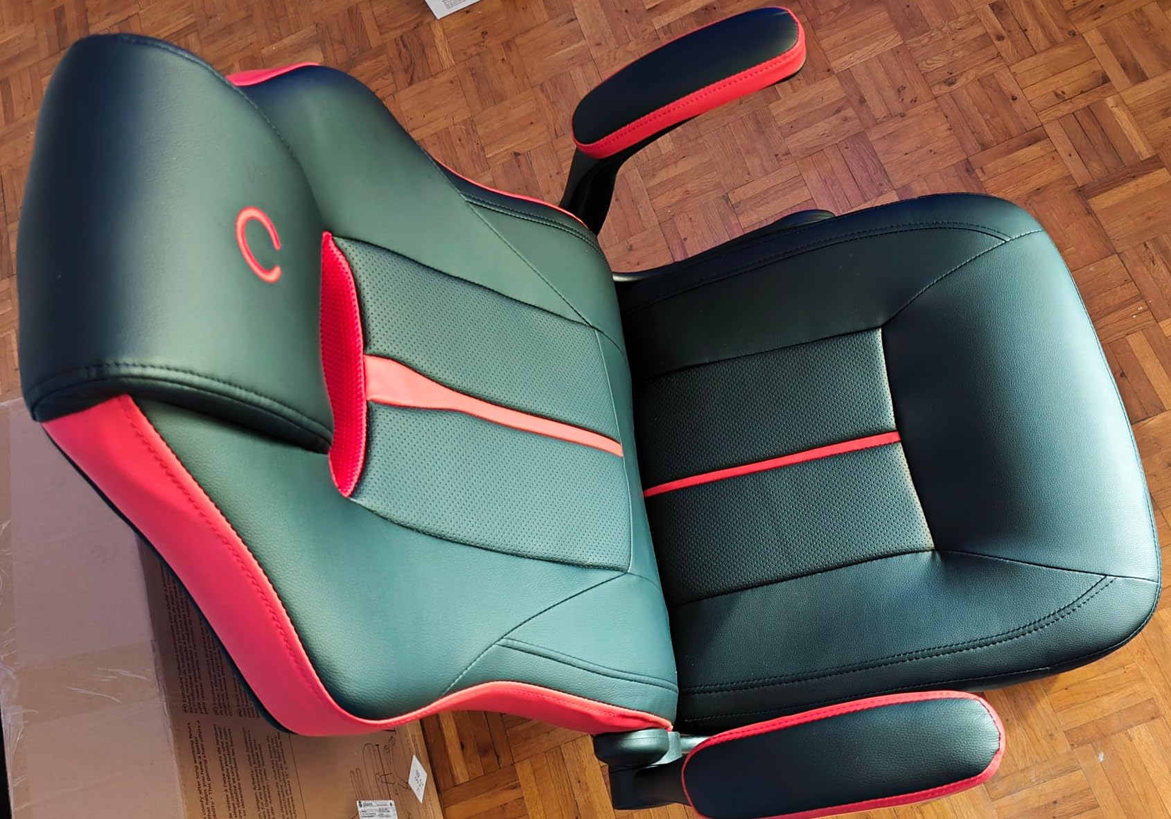 Konix Omega sedia gaming ufficio PVC nera rossa 15°