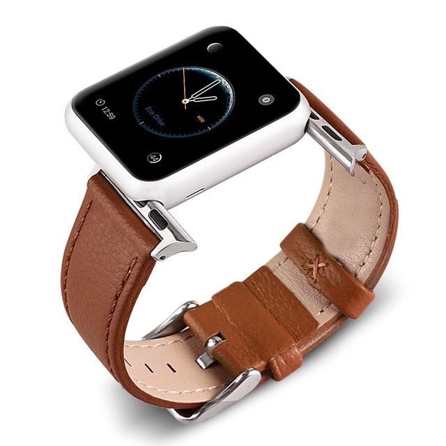 Redpepper Cinturino pelle Apple Watch 42mm 38mm fibbia marrone