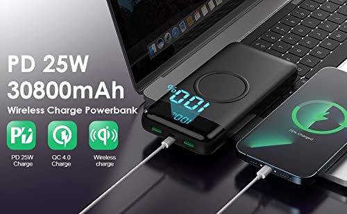 Redpepper Power Bank wireless 30800mAh display LED