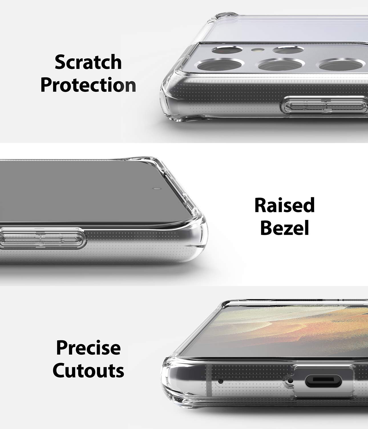 Ringke Fusion Galaxy S21 Ultra Cover Trasparente Clear