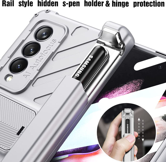 Redpepper Galaxy Z Fold 3 5G Cover Argento con S-Pen