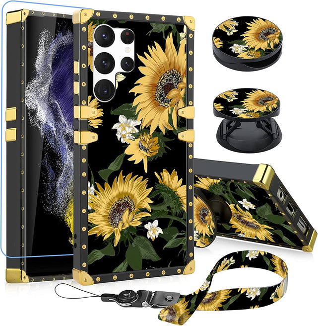 Redpepper Galaxy Cases S23 Ultra cover girasole con anello