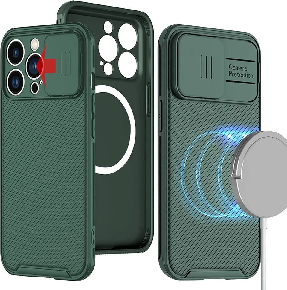 Redpepper iPhone 14 Pro cover slide con copriobiettivo nera