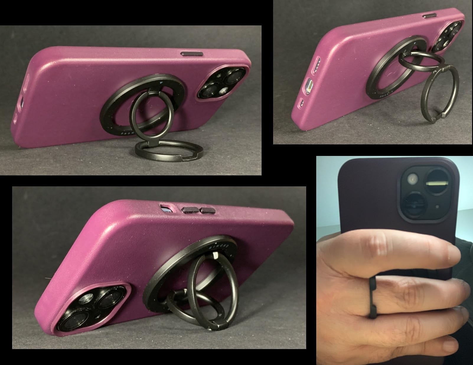 Ringke Ring Anello Magnetico Smartphone Argento Stand Presa N52
