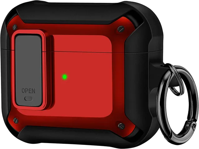 Redpepper AirPods 3 Cover Nero Carbonio con Moschettone