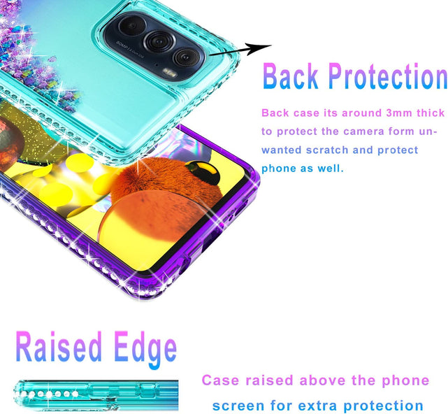 Redpepper Edge Plus 2022 Cover Glitter Teal Purple con Vetro