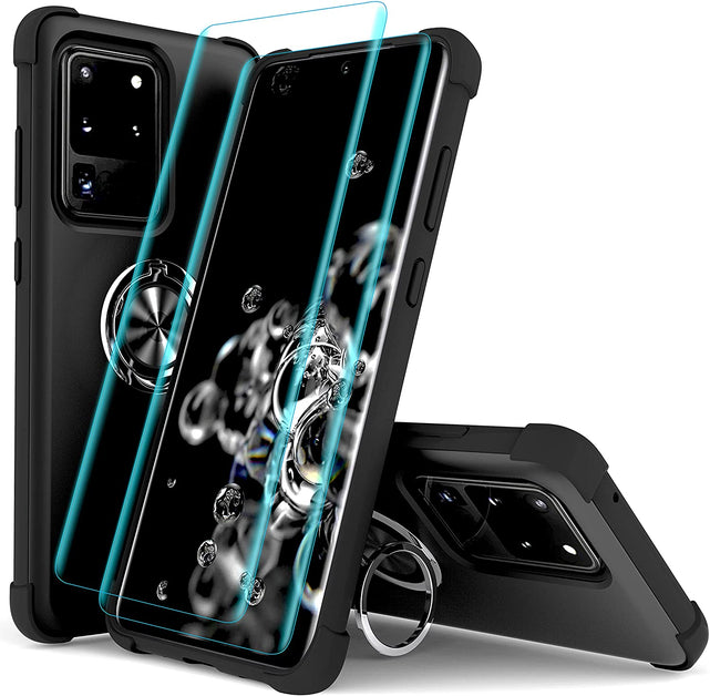 Redpepper Galaxy S20 Ultra cover anello stand nera