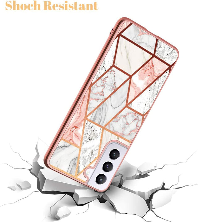 Redpepper Galaxy S21 Plus cover marmo oro rosa antiurto