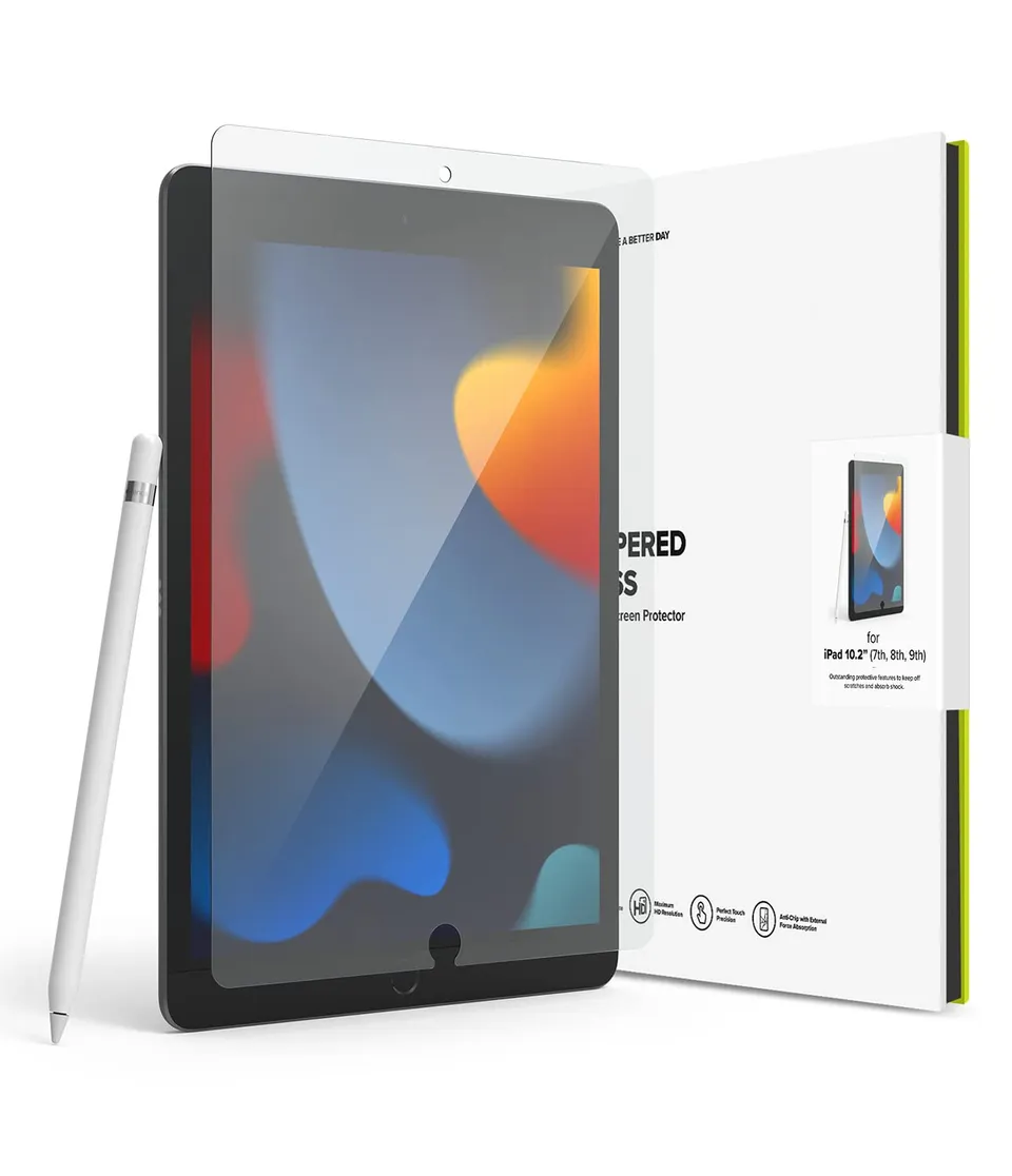 Ringke Glass Pellicola iPad 9 Generazione 10.2 Vetro Temperato 9H