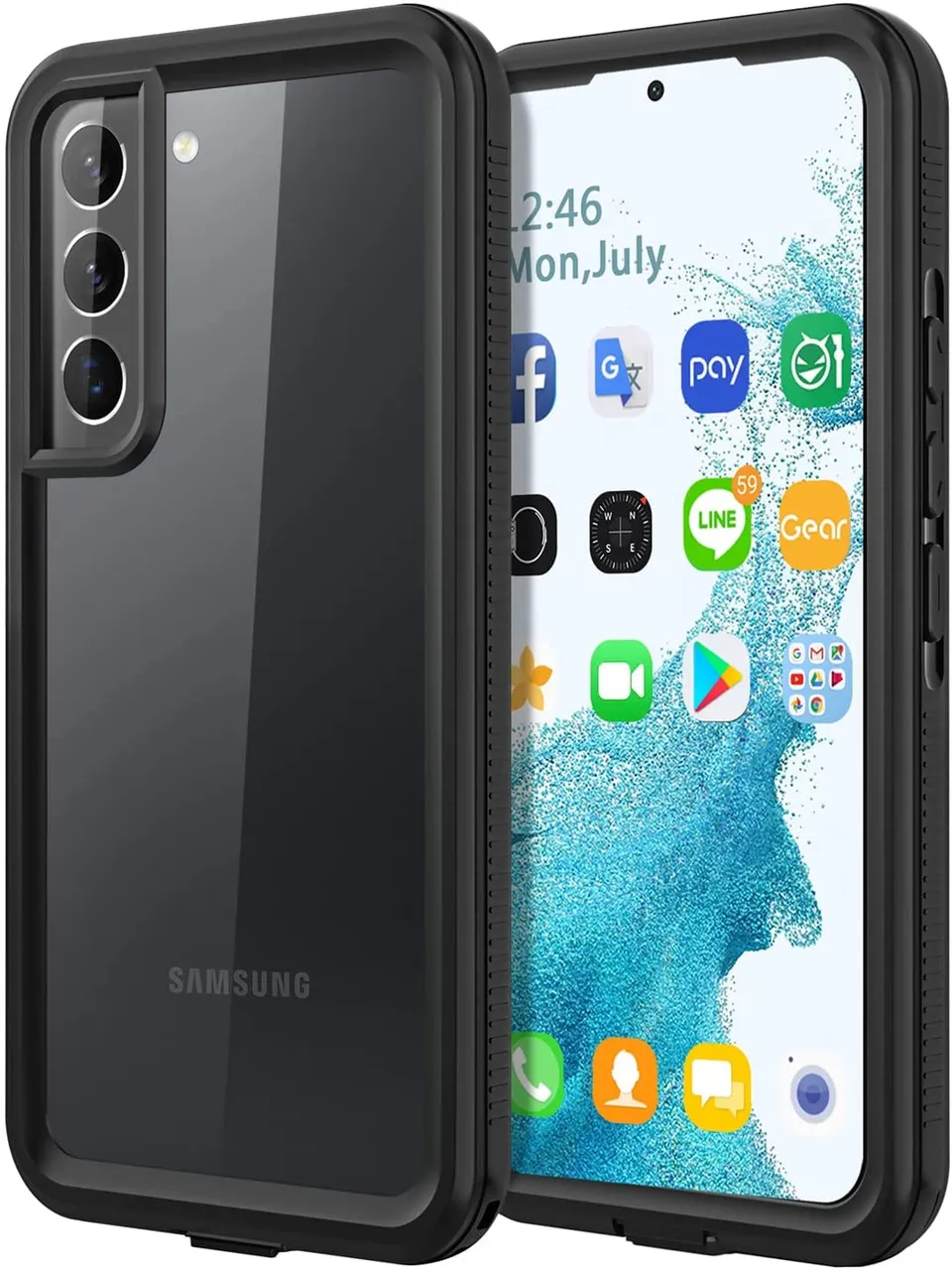 Redpepper Galaxy S22 Plus Custodia Impermeabile IP68 Trasparente