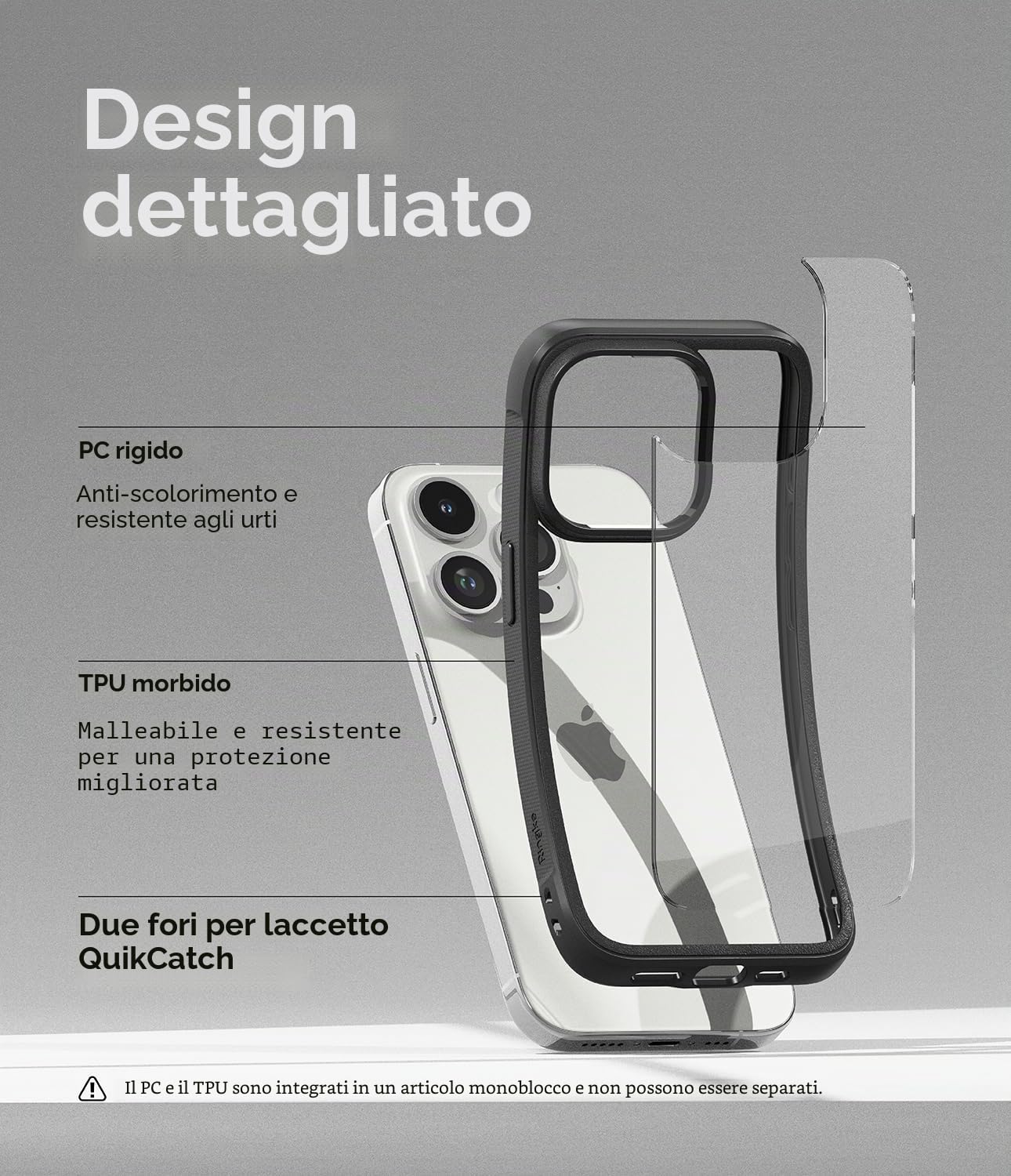 Ringke Fusion Bold Cover Nera per iPhone 15 Pro Max