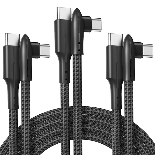 Redpepper Cavi USB-C Nylon 3m 3A Neri 3 Pezzi Ricarica Rapida