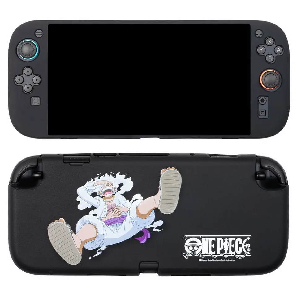 Konix One Piece Custodia Switch 2 Silicone Nero Luffy Gear 5