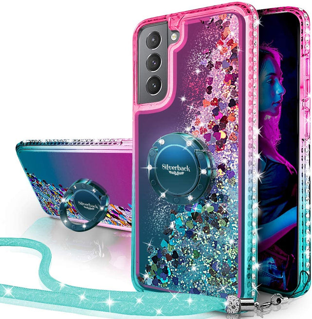 Redpepper Galaxy Cases S21 Ultra custodia glitter liquido rosa