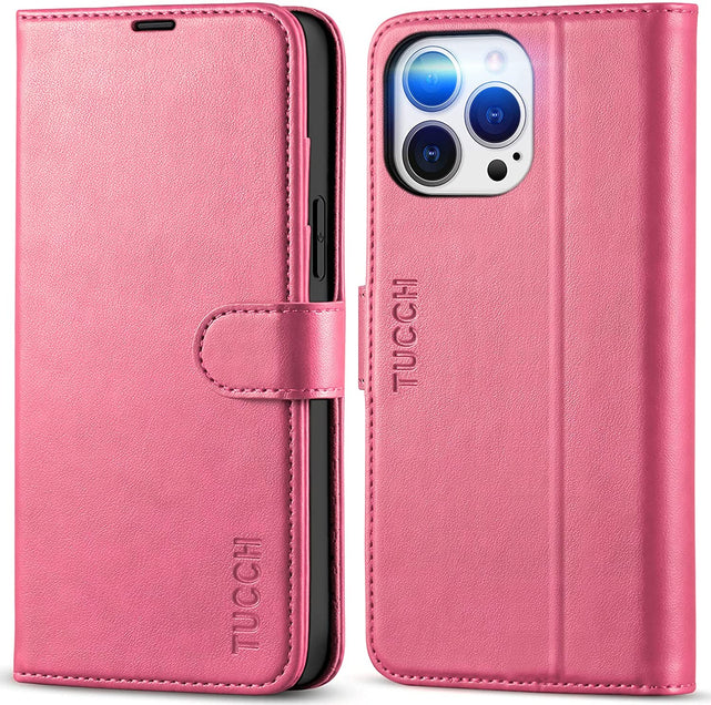Redpepper iPhone 13 Pro Max Cover Portafoglio Pelle Stand
