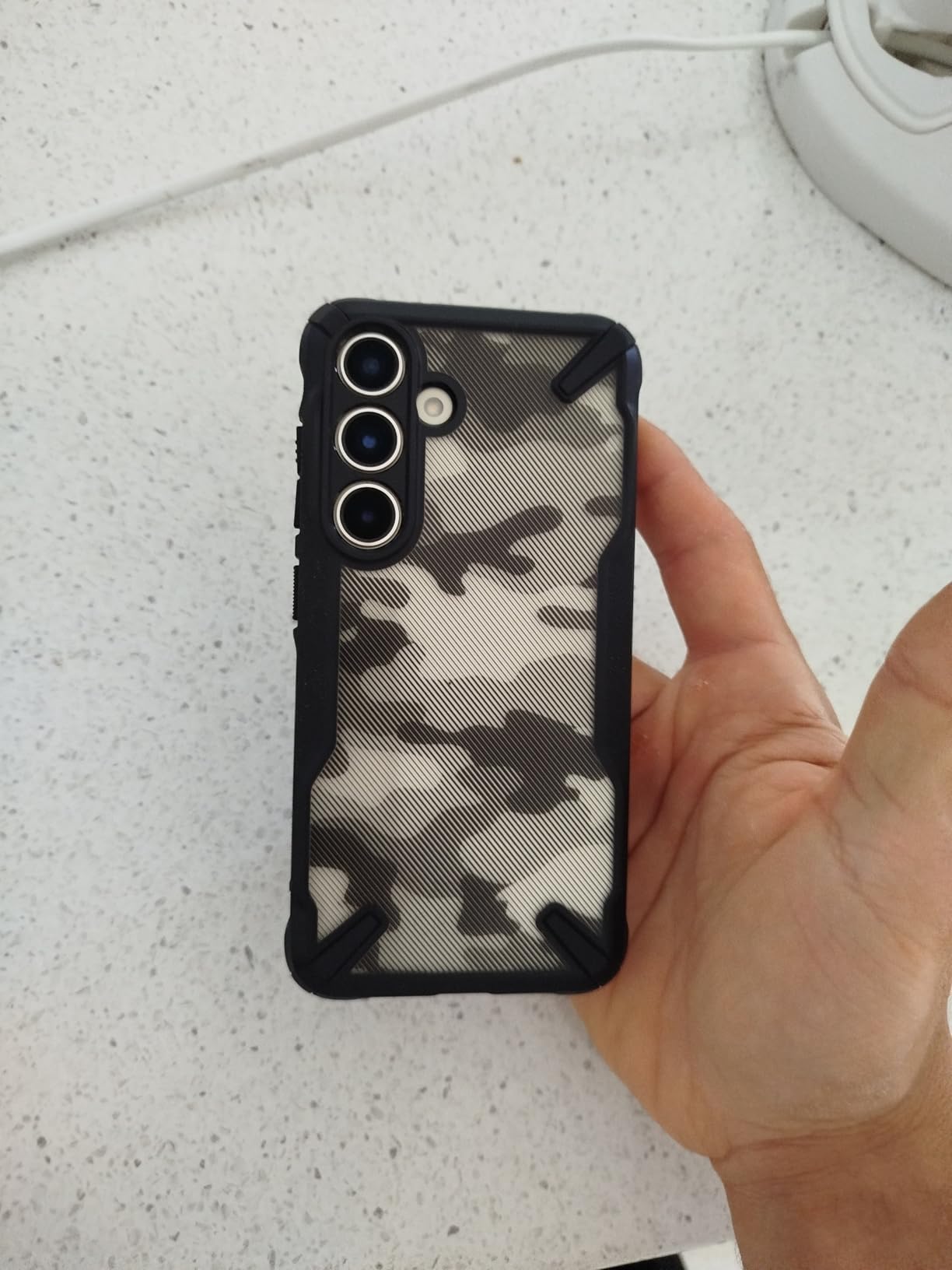 Ringke Fusion-X Cover Galaxy S25 Mimetica Camo Black