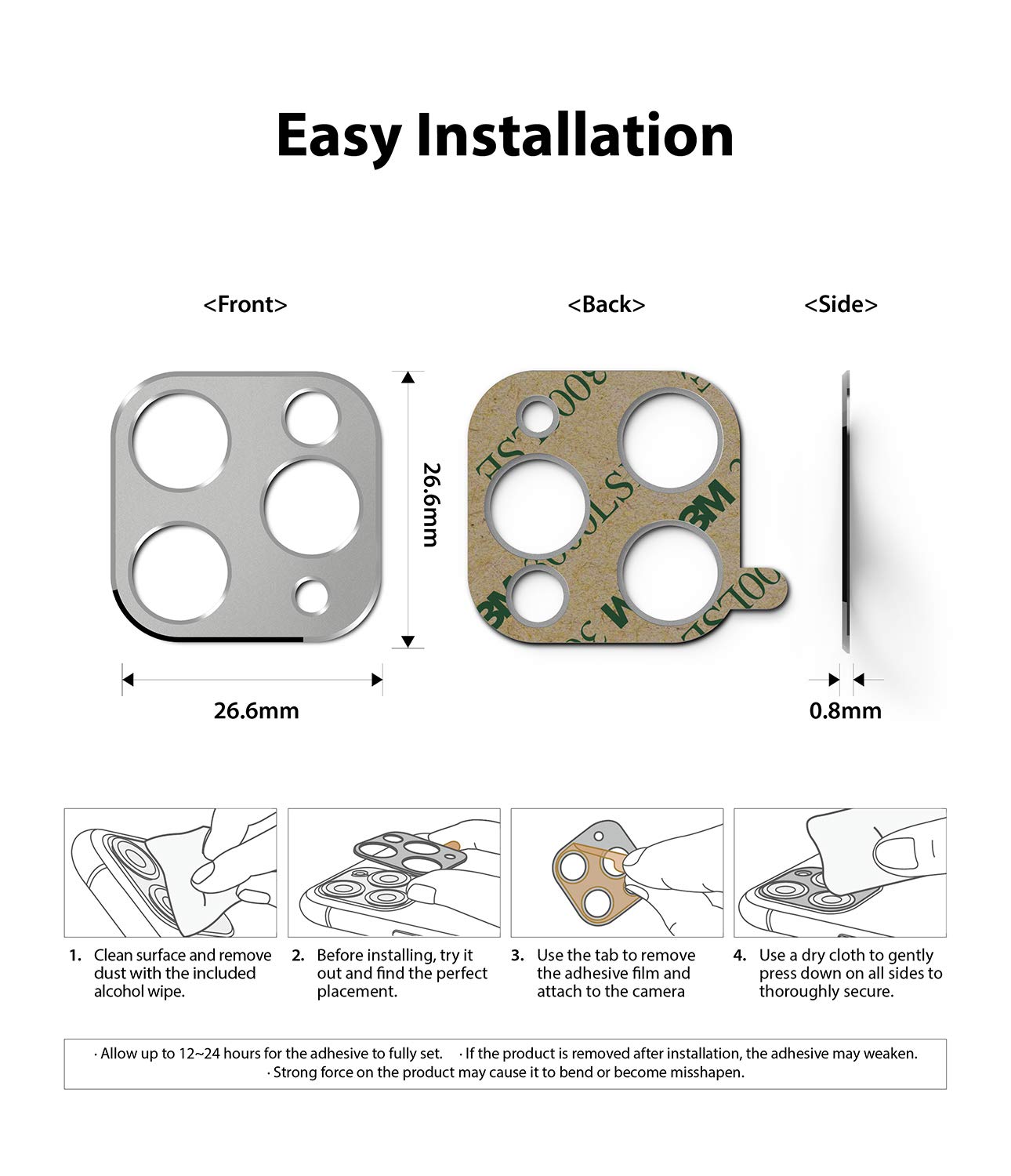 Ringke Camera Styling iPad Pro 11 12.9 cornice alluminio silver