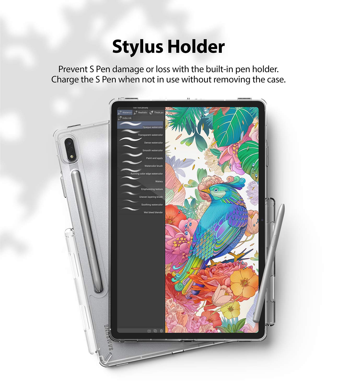 Ringke Fusion cover Galaxy Tab S8 S7 trasparente Clear S Pen