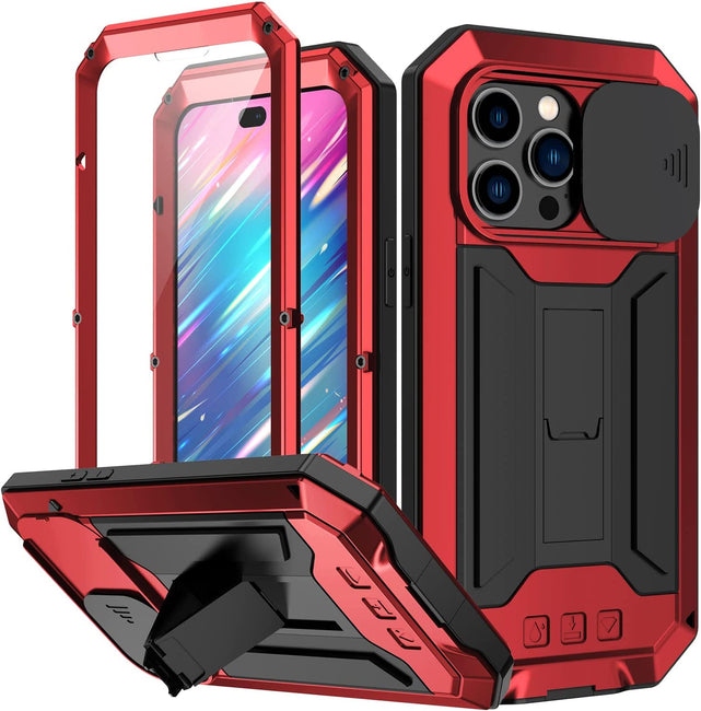 Redpepper iPhone 14 Pro Cover Alluminio con Cavalletto