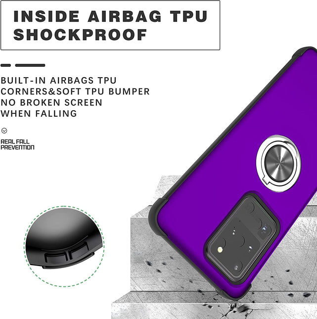Redpepper Galaxy S20 Ultra cover anello stand nera
