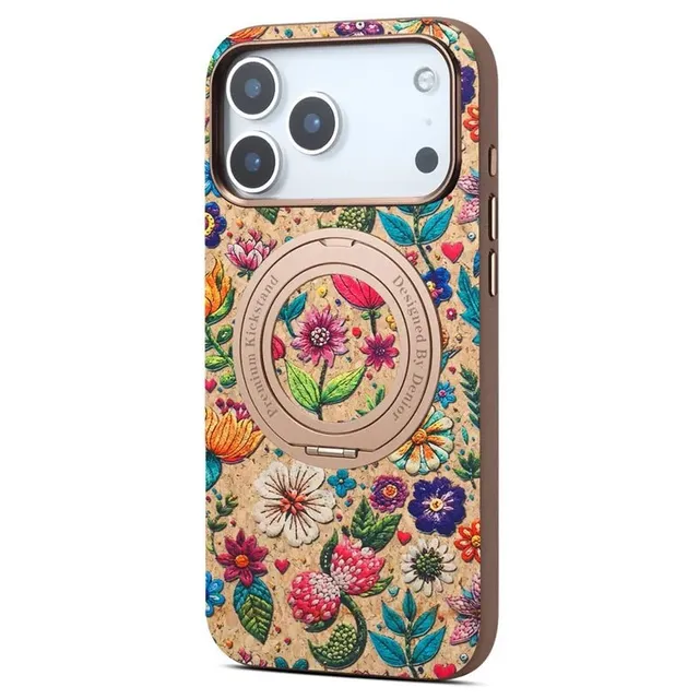 Redpepper iPhone 18 Pro Max cover pelle ricamata rosa