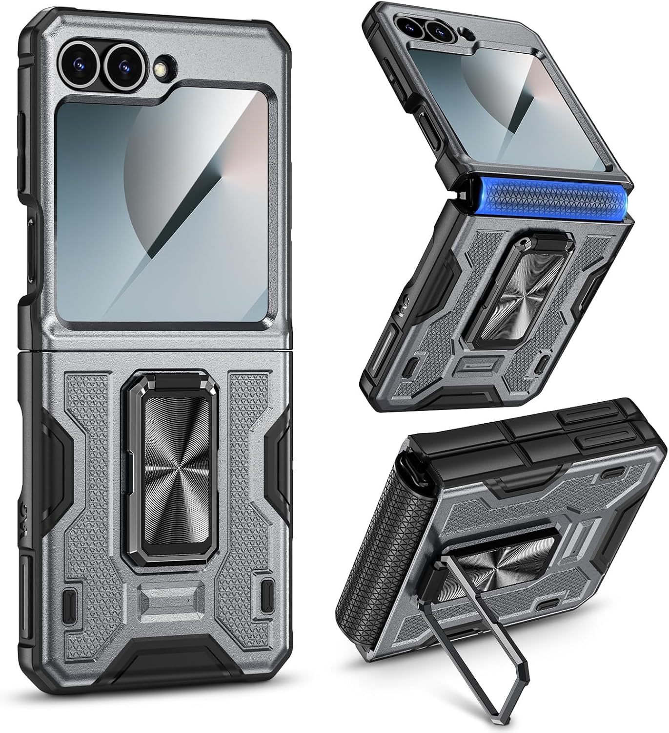 Redpepper Galaxy Z Flip 6 cover anello blu pellicola