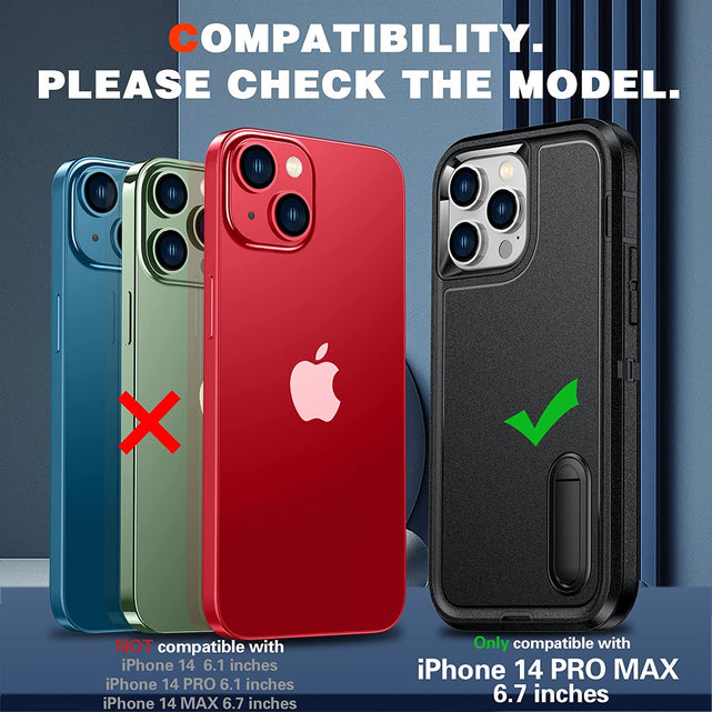 Redpepper iPhone 14 Pro Max cover nera anturto militare