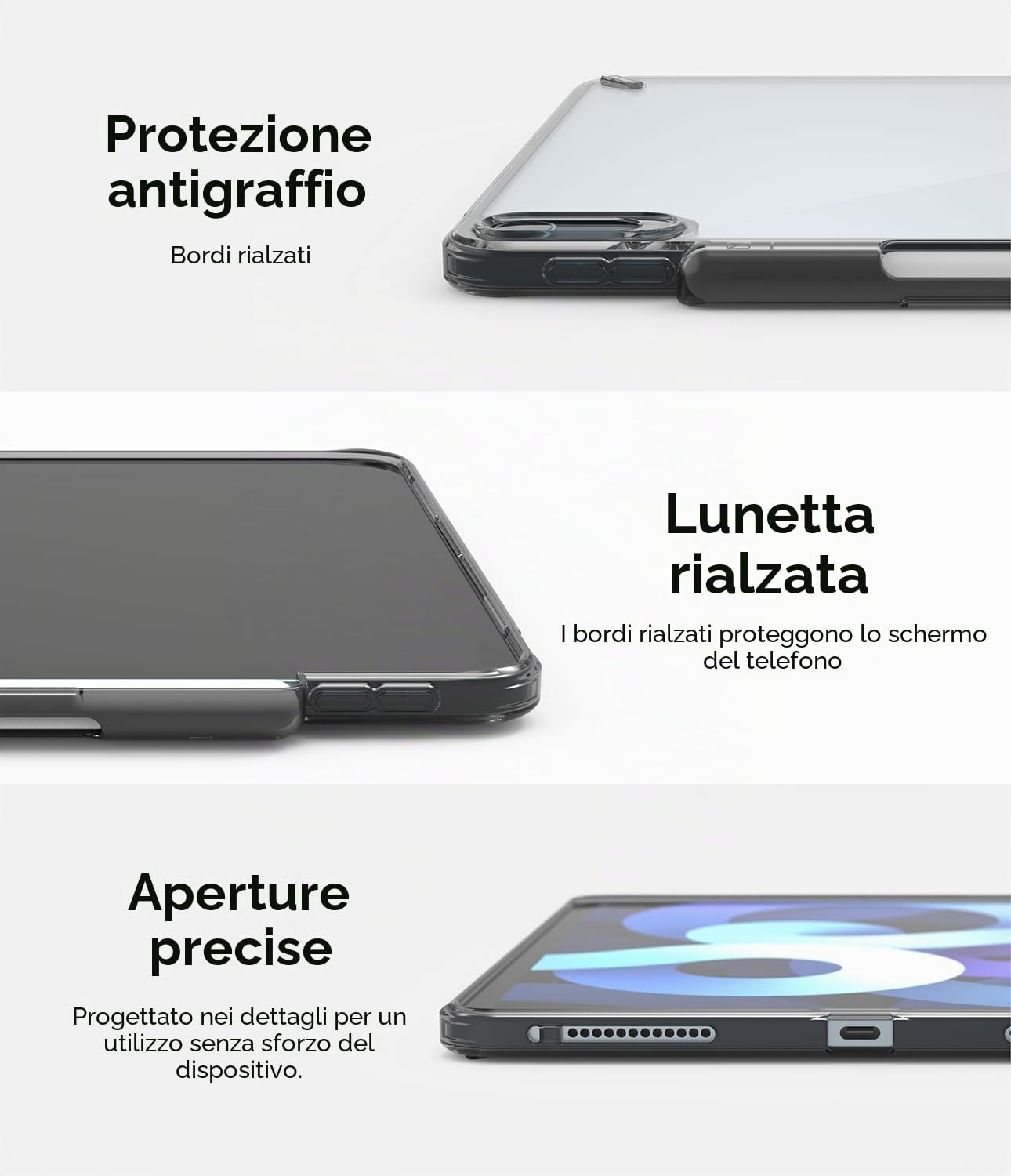 Ringke Fusion iPad Air 11 M4/M3/M2 cover smoke black PC