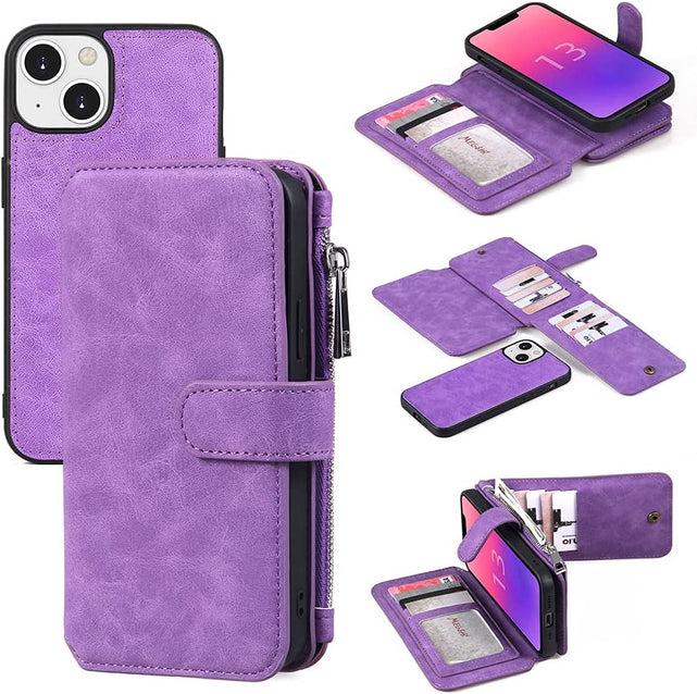 Redpepper iPhone 13 Pro Max custodia portafoglio marrone