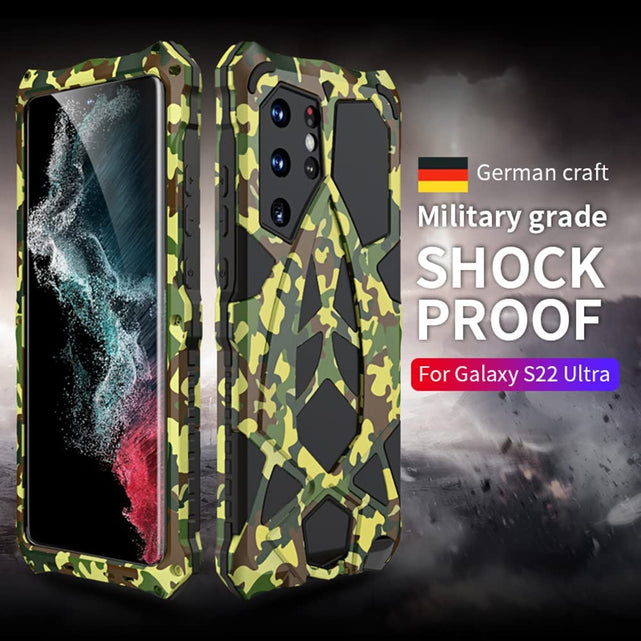 Redpepper Galaxy Custodia S22 Ultra Corazzata Metallo Nera Sport
